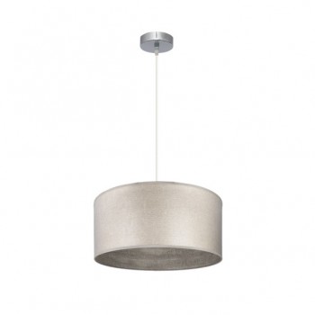 Distribuidor - Lâmpadas Diversas | Colgantes Moderno | COLGANTE TANIA 1XE27 NIQUEL/MADERA GRIS REGX40X40 CM Ref: 188394083